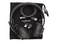 Logitech Zone Filaire MSFT Teams - Micro-casque - sur-oreille - filaire - USB-C - graphite - Certifié pour Microsoft Teams 981-000870