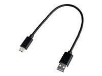 DLH - Câble USB - 24 pin USB-C (M) pour USB (M) - 2.4 A - 30 cm - USB Power Delivery (12W) - noir DY-TU4850B