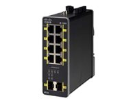 Cisco Industrial Ethernet 1000 Series - Commutateur - Géré - 8 x 10/100/1000 (PoE+) + 2 x 1000 Base-X SFP (liaison montante) - Montage sur rail DIN - PoE+ - Tension CC - reconditionné IE-1000-8P2S-LM-RF