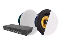 Vision AV-1900+CS-1900 - Haut-parleurs - pour système d'assistant personnel - Bluetooth - 60 Watt - 2 voies - noir, blanc (couleur de la grille - blanc) AV-1900+CS-1900