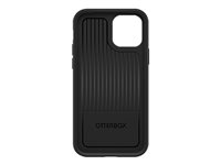 OtterBox Symmetry Series - ProPack Packaging - coque de protection pour téléphone portable - polycarbonate, caoutchouc synthétique - noir - pour Apple iPhone 12, 12 Pro 77-66197