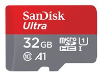 SanDisk Ultra - Carte mémoire flash (adaptateur microSDHC - SD inclus(e)) - 32 Go - A1 / UHS-I U1 / Class10 - microSDHC UHS-I SDSQUA4-032G-GN6MA