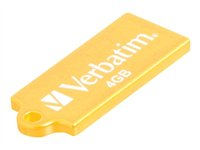 Verbatim Store 'n' Go Micro USB Drive - Clé USB - 4 Go - USB 2.0 - Jaune ensoleillé 47417