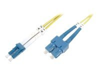 Uniformatic - Câble réseau - mode unique LC (M) pour mode unique SC (M) - 2 m - fibre optique - 9 / 125 micromètres - OS1 - sans halogène - jaune 21752