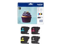 Brother LC123 - Pack de 4 - noir, jaune, cyan, magenta - original - blister - cartouche d'encre - pour Brother DCP-J100, J105, J132, J152, J552, J752, MFC-J245, J470, J650, J6520, J6720, J6920 LC123VALBP