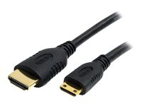 StarTech.com Câble HDMI haute vitesse avec Ethernet 0,5 m - HDMI vers HDMI Mini - M/M - Câble HDMI avec Ethernet - HDMI mâle pour 19 pin mini HDMI Type C mâle - 50 cm - blindé - noir HDACMM50CM