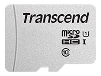 Transcend 300S - Carte mémoire flash (adaptateur inclus(e)) - 16 Go - UHS-I U1 / Class10 - microSDHC UHS-I TS16GUSD300S-A