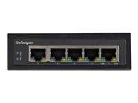 StarTech.com Switch Industriel PoE Gigabit 5 Ports - 30W - Repartiteur Power Over Ethernet - Switch PoE+ GbE Non Géré - Commutateur Réseau Gigabit Haute Puissance - IP-30/-40 à 75°C (IESC1G50UP) - Commutateur - non géré - 4 x 10/100/1000 (PoE+) + 1 x 10/100/1000 - Montage sur rail DIN, fixation murale - PoE+ (120 W) - Tension CC IESC1G50UP