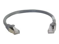 C2G Cat6a Booted Shielded (STP) Network Patch Cable - Cordon de raccordement - RJ-45 (M) pour RJ-45 (M) - 5 m - STP - CAT 6a - moulé, sans crochet, bloqué - gris 89905