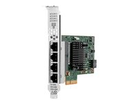 HPE I350-T4 - Adaptateur réseau - PCIe 2.0 x4 - Gigabit Ethernet x 4 - pour ProLiant DL20 Gen10, DL325 Gen10, DL360 Gen10, DL380 Gen10, ML30 Gen10, XL220n Gen10 P21106-B21