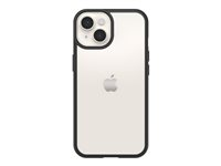 OtterBox React Series - Coque de protection pour téléphone portable - polycarbonate, élastomère thermoplastique (TPE) - cristal noir - pour Apple iPhone 13, 14, 15 77-92799