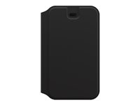 OtterBox Strada Series Via - Étui à rabat pour téléphone portable - polyuréthane, polycarbonate - noir - pour Apple iPhone 12 mini 77-65385