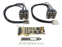 StarTech.com Carte PCI Express à 16 ports série DB9 RS232 - Adaptateur série PCIe haute vitesse à faible encombrement (PEX16S550LP) - Module d'extension - PCIe 1.1 profil bas - RS-232 x 2 - jaune PEX16S550LP
