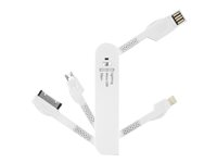 DICOTA Smart connect - Câble de chargement / de données - USB mâle pour Apple Dock, Micro-USB de type B, Lightning mâle D31035