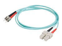 C2G SC-ST 10Gb 50/125 OM3 Duplex Multimode PVC Fiber Optic Cable (LSZH) - Câble réseau - ST multi-mode (M) pour SC multi-mode (M) - 1 m - fibre optique - duplex - 50 / 125 microns - OM3 - sans halogène - turquoise 85522