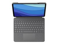 Logitech Combo Touch - Clavier et étui - avec trackpad - rétroéclairé - Apple Smart connector - QWERTY - R.-U. - gris oxford - pour Apple 11-inch iPad Pro (1ère génération, 2e génération, 3ème génération) 920-010148