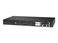 APC Netshelter Rack Automatic Transfer Switch AP4450A - Commutateur redondant (rack-montable) - CA 100/120 V - 1440 VA - monophasé - USB, Ethernet 10/100/1000 - connecteurs de sortie : 10 - 1U - 2.44 m cordon - noir AP4450A