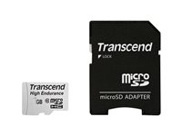 Transcend High Endurance - Carte mémoire flash (adaptateur microSDHC - SD inclus(e)) - 16 Go - UHS-I U1 / Class10 - SDHC TS16GUSDHC10V