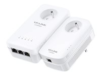 TP-Link TL-WPA8635P KIT - - pont - commutateur 3 ports - 1GbE, HomePlug AV (HPAV) 2.0, IEEE 1901 - Wi-Fi 5 - Bi-bande - Branchement mural TL-WPA8635P KIT