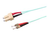 Uniformatic - Câble réseau - ST multi-mode (M) pour SC multi-mode (M) - 3 m - fibre optique - 50 / 125 microns - OM3 - sans halogène - aqua 21213