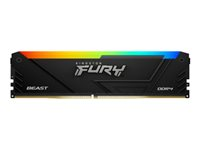 Kingston FURY Beast RGB - DDR4 - module - 8 Go - DIMM 288 broches - 3733 MHz / PC4-29800 - CL19 - 1.35 V - mémoire sans tampon - non ECC - noir KF437C19BB2A/8