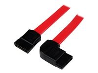 StarTech.com Câble SATA Coudé - SATA vers SATA à angle gauche - Cable SATA 45 cm - Cordon SATA - 1x Connecteur SATA Coudé Gauche - Rouge - Câble SATA - Serial ATA 150/300/600 - SATA (R) pour SATA (R) - 45.72 cm - connecteur à angle gauche - rouge - pour P/N: 25S22M2NGFFR, 25SAT22MSAT, S322M225R, SAT2M2NGFF25, SAT32M225, SAT32MSAT257 SATA18LSA1