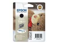 Epson T0611 - 8 ml - noir - original - emballage coque avec alarme radioélectrique/ acoustique - cartouche d'encre - pour Stylus D68, D88, DX3800, DX3850, DX4200, DX4250, DX4800, DX4850 C13T06114020