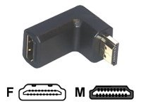 MCL CG-283 - Adaptateur d'angle droit d'HDMI - HDMI femelle pour HDMI mâle - connecteur incliné CG-283