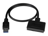 StarTech.com Adaptateur USB 3.1 (10 Gb/s) pour disque dur SATA avec UASP - Câble USB 3.1 vers HDD / SSD SATA III 6 Gb/s - Contrôleur de stockage - 2.5" - SATA 6Gb/s - USB 3.1 (Gen 2) - noir USB312SAT3CB