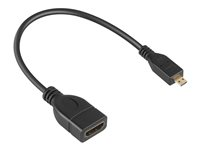 DLH - Adaptateur HDMI - HDMI femelle pour 19 pin micro HDMI Type D mâle - 16 cm - noir - support 1080 p 60 Hz DY-TU4731