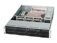 Supermicro SC825 TQ-R720LPB - Montable sur rack 2U - ATX étendu - SATA/SAS - hot-swap 720 Watt - noir - USB/série CSE-825TQ-R720LPB