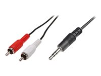 Uniformatic - Câble audio - RCA x 2 mâle pour mini-phone stereo 3.5 mm mâle - 3 m 40273