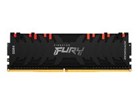 Kingston FURY Renegade RGB - DDR4 - module - 8 Go - DIMM 288 broches - 3600 MHz / PC4-28800 - CL16 - 1.35 V - mémoire sans tampon - non ECC - noir KF436C16RBA/8