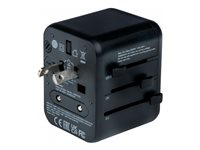 Verbatim UTA-02 - Adaptateur secteur - 20 Watt - 3 A - Quick Charge 3.0 - 3 connecteurs de sortie (USB, BS 1362, 24 pin USB-C) 49544