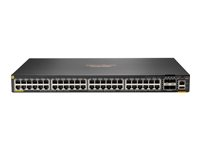 HPE Aruba Networking CX 6200F 48G Class 4 PoE 4SFP 370W Switch - Commutateur - distance max. d'empilage de 10 km - C3 - Géré - 48 x 10/100/1000 (PoE+) + 4 x 100/1000 SFP - de l'avant et du côté vers l'arrière - Montable sur rack - PoE+ (370 W) - pour CX 6200F 48G Class4 PoE 4SFP 370W Switch S0M84A