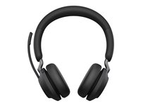 Jabra Evolve2 65 MS Stereo - Micro-casque - sur-oreille - Bluetooth - sans fil - USB-A - isolation acoustique - noir - avec support de chargement - Certifié pour Microsoft Teams 26599-999-989