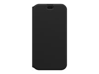 OtterBox Strada Series Via - Étui à rabat pour téléphone portable - polyuréthane, polycarbonate, caoutchouc synthétique - noir - pour Apple iPhone XS Max 77-62737