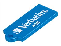 Verbatim Store 'n' Go Micro USB Drive - Clé USB - 4 Go - USB 2.0 - bleu des Caraïbes 47420