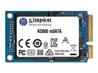 Kingston KC600 - SSD - chiffré - 1024 Go - interne - mSATA - SATA 6Gb/s - AES 256 bits - Self-Encrypting Drive (SED), TCG Opal Encryption SKC600MS/1024G