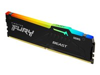 Kingston FURY Beast RGB - DDR5 - module - 8 Go - DIMM 288 broches - 5200 MHz / PC5-41600 - CL40 - 1.25 V - mémoire sans tampon - on-die ECC KF552C40BBA-8