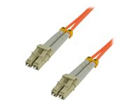 MCL - Câble réseau - LC multi-mode (M) pour LC multi-mode (M) - 0.5 m - fibre optique - 50 / 125 microns - OM2 - sans halogène FJOM2/LCLC-0.5M