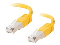 C2G Cat5e Booted Shielded (STP) Network Patch Cable - Cordon de raccordement - RJ-45 (M) pour RJ-45 (M) - 15 m - STP - CAT 5e - Moulé - jaune 83816