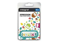 Integral Xpression Pattern Owls - Clé USB - 16 Go - USB 2.0 INFD16GBXPROWLS