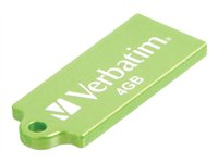 Verbatim Store 'n' Go Micro USB Drive - Clé USB - 4 Go - USB 2.0 - Vert eucalyptus 47418
