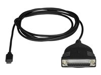 StarTech.com Câble adaptateur de 1,8 m USB-C vers parallèle DB25 pour imprimante - 1x USB-C mâle à 1x DB25 femelle - Câble USB/parallèle - 24 pin USB-C (M) pour DB-25 (F) - 183 cm ICUSBCPLLD25