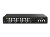 QNAP QSW-M2116P-2T2S - Commutateur - Géré - 16 x 100/1000/2.5G (PoE+) + 2 x 10 Gigabit SFP+ + 2 x 100/1000/2.5/5/10G (PoE++) - de bureau, Montable sur rack - PoE++ (280 W) QSW-M2116P-2T2S