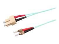 Uniformatic - Câble réseau - ST multi-mode (M) pour SC multi-mode (M) - 1 m - fibre optique - 50 / 125 microns - OM3 - sans halogène - aqua 21211