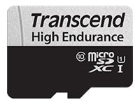 Transcend 350V - Carte mémoire flash (adaptateur SD inclus(e)) - 64 Go - UHS-I U1 / Class10 - microSDXC UHS-I TS64GUSD350V