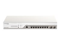 D-Link Nuclias Cloud-Managed DBS-2000-10MP - Commutateur - intelligent - 8 x 10/100/1000 (PoE+) + 2 x SFP Gigabit combiné - Montable sur rack - PoE+ (130 W) - avec 1 an de Nuclias Cloud Management DBS-2000-10MP/E