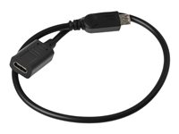 DLH - Adaptateur USB - 24 pin USB-C (F) pour Micro-USB de type B (M) - USB 2.0 - 31 cm - noir DY-TU4715
